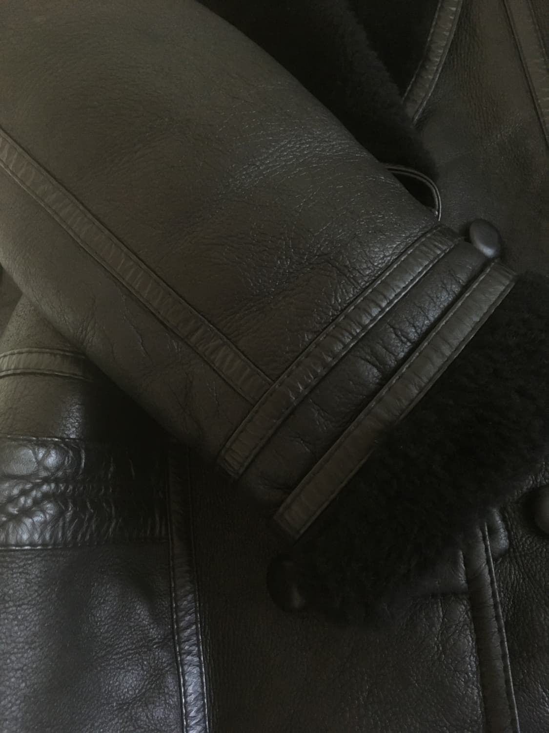 양가죽 양모 무스탕 카코트 블랙 상품이미지4