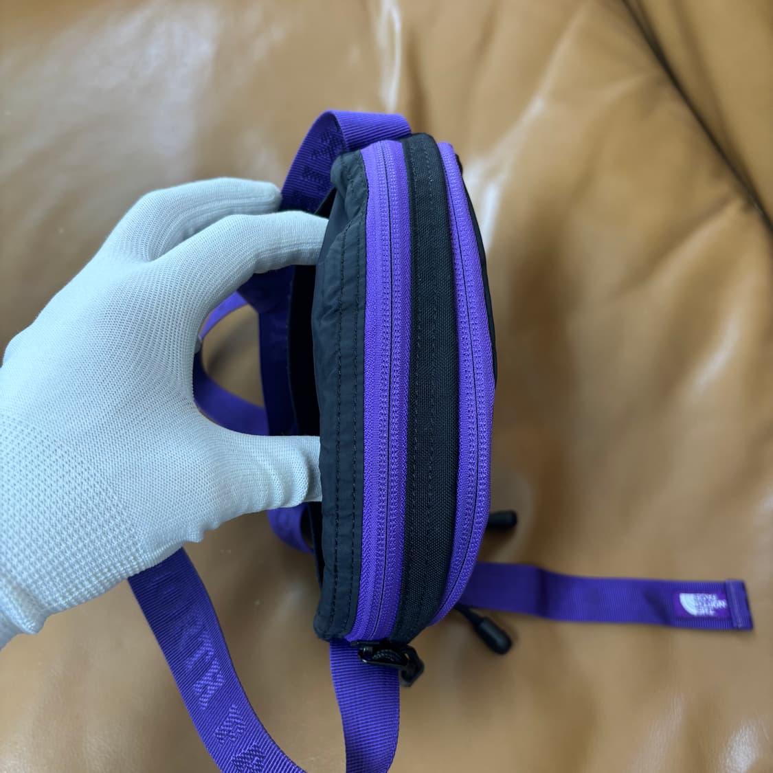 나나미카 노스페이스 퍼플라벨 샤코슈 크로스백 가방 퍼플 블랙 상품이미지8