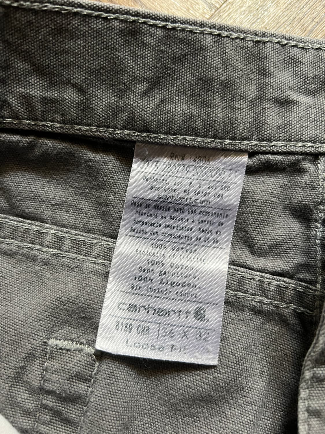 [36]칼하트 USA 그레이 싱글니 캔버스 워크팬츠 상품이미지9