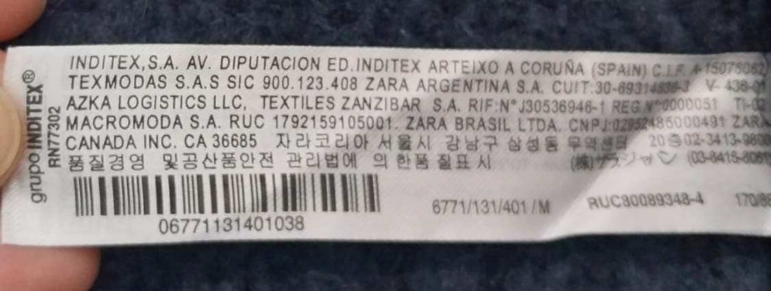 ZARA 진네이비 숄가라 가디건 M (크게나옴) 상품이미지4