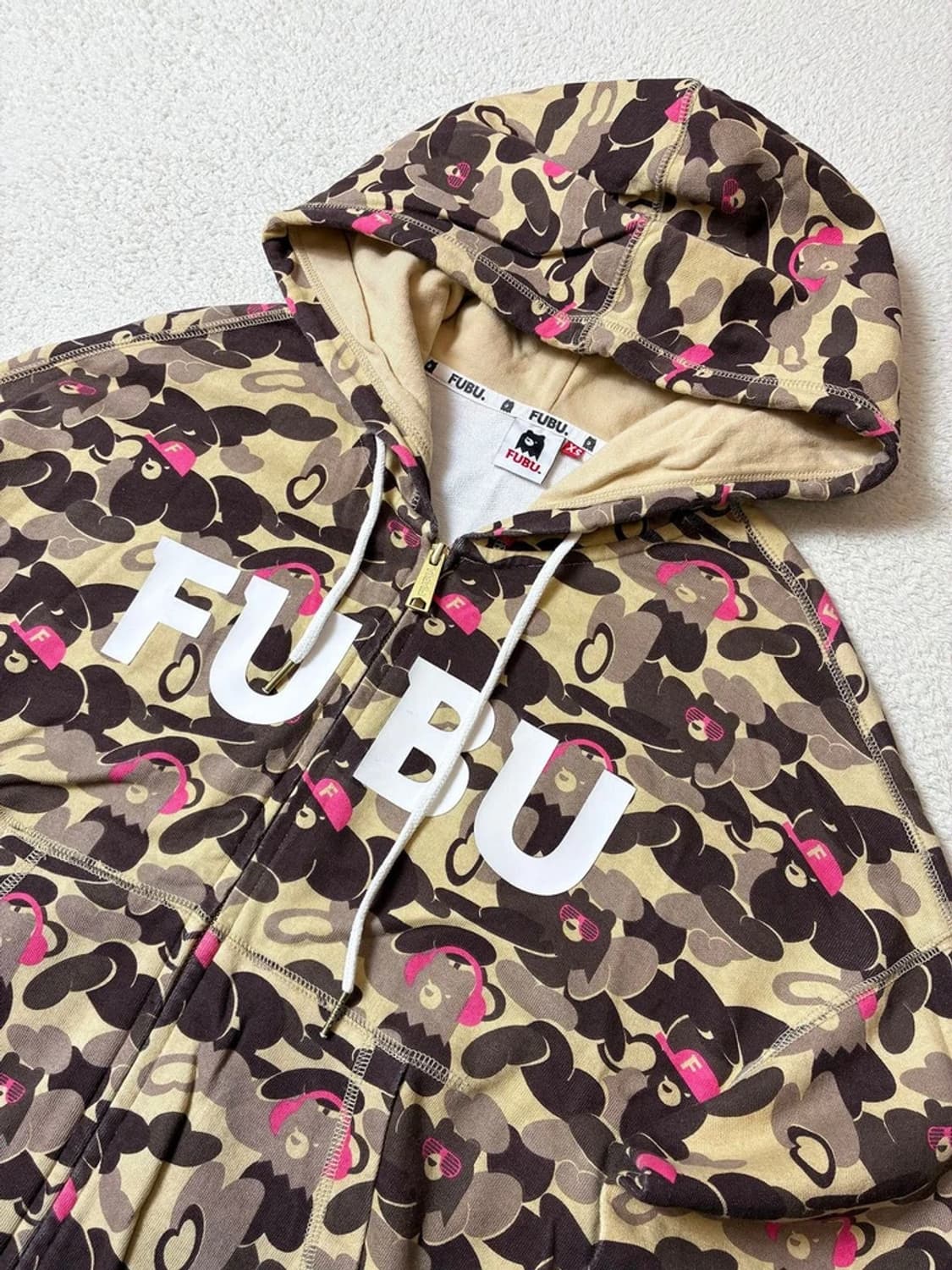 푸부 베이프 오마주 쿠마 카모 후드집업 PN7414 상품이미지2