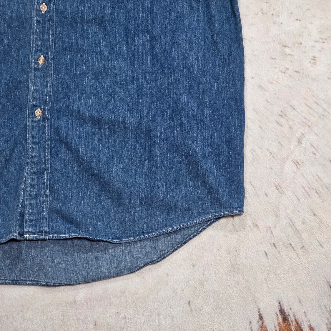 오버핏 투포켓 데님 셔츠 상품이미지4