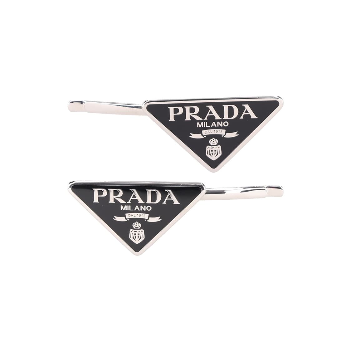 프라다 1IF051메탈 헤어 클립스 실버 블랙 상품이미지4