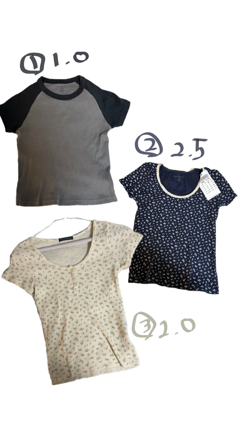 브랜디멜빌 brandy melville 브멜 플로럴 반팔 상품이미지1