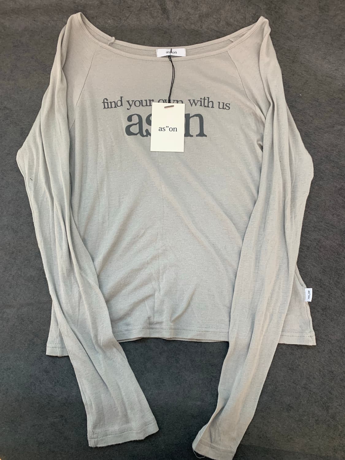 ASON LETTERING LONG SLEEVE / EARL GREY 상품이미지1