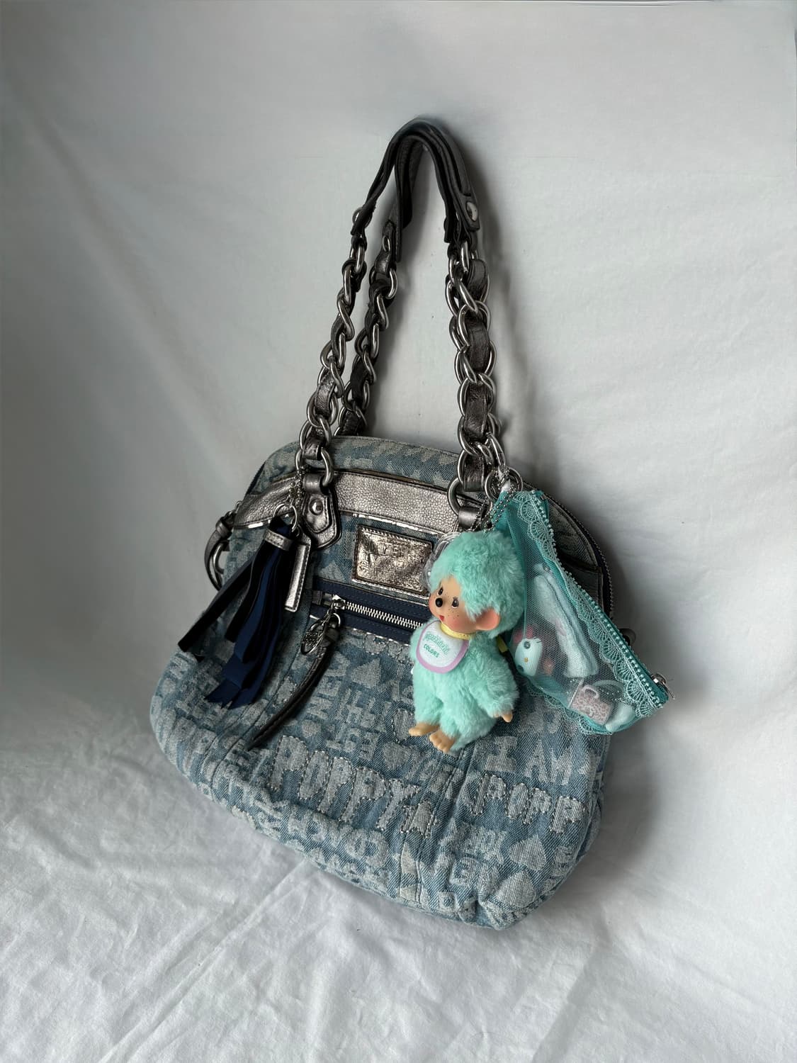 Coach denim silver shoulder bag 상품이미지2