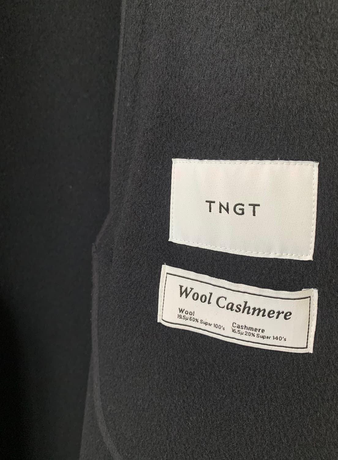 캐시미어 로브 발마칸 코트 블랙 핸드메이드 상품이미지8