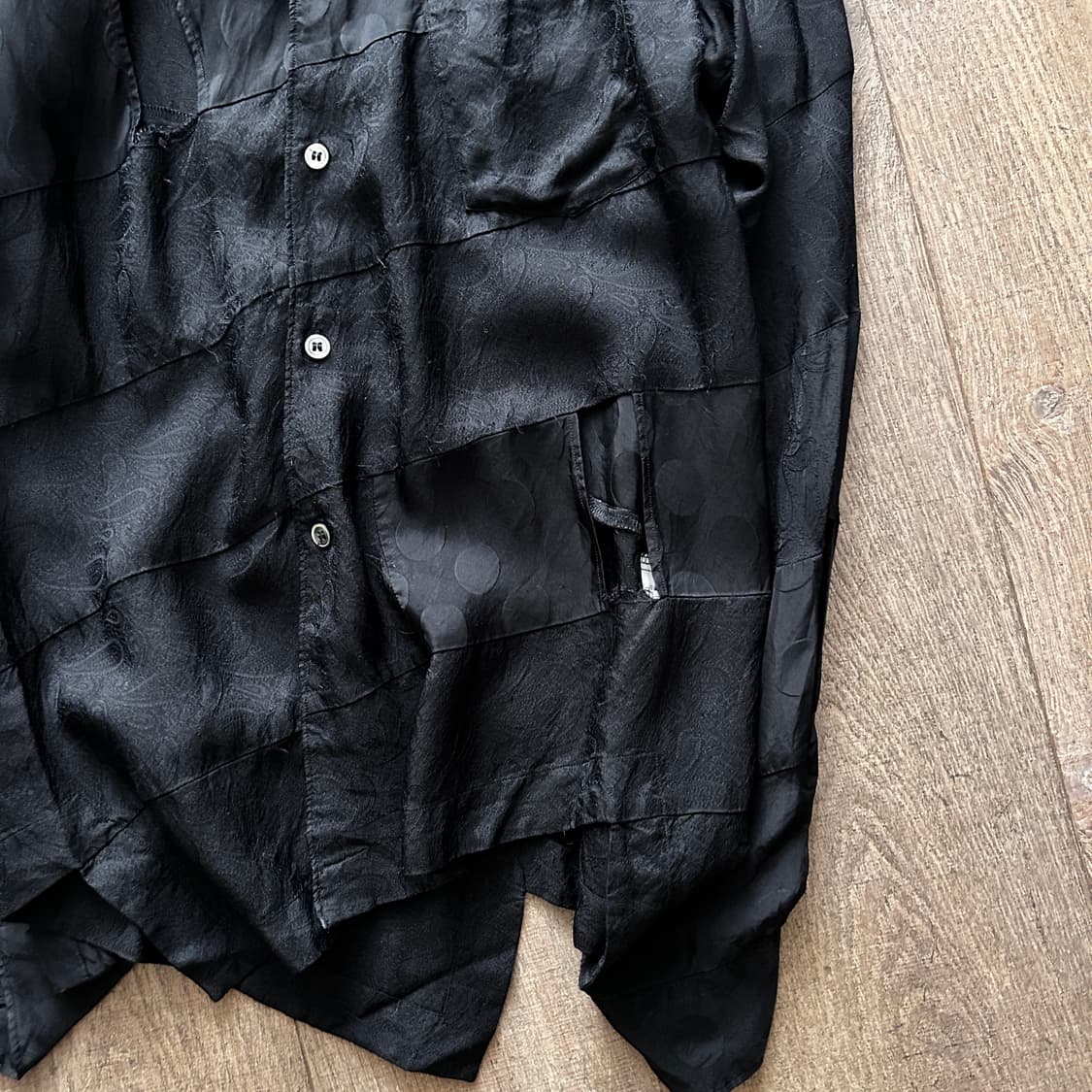Cutoff Patchwork Asymmetry Shirts 상품이미지3