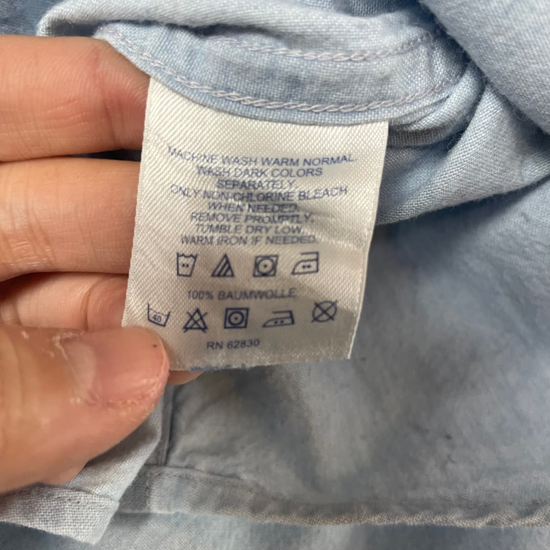 랜즈엔드 KENTEC 투포켓 연청색 옥스퍼드 셔츠 XL 상품이미지6