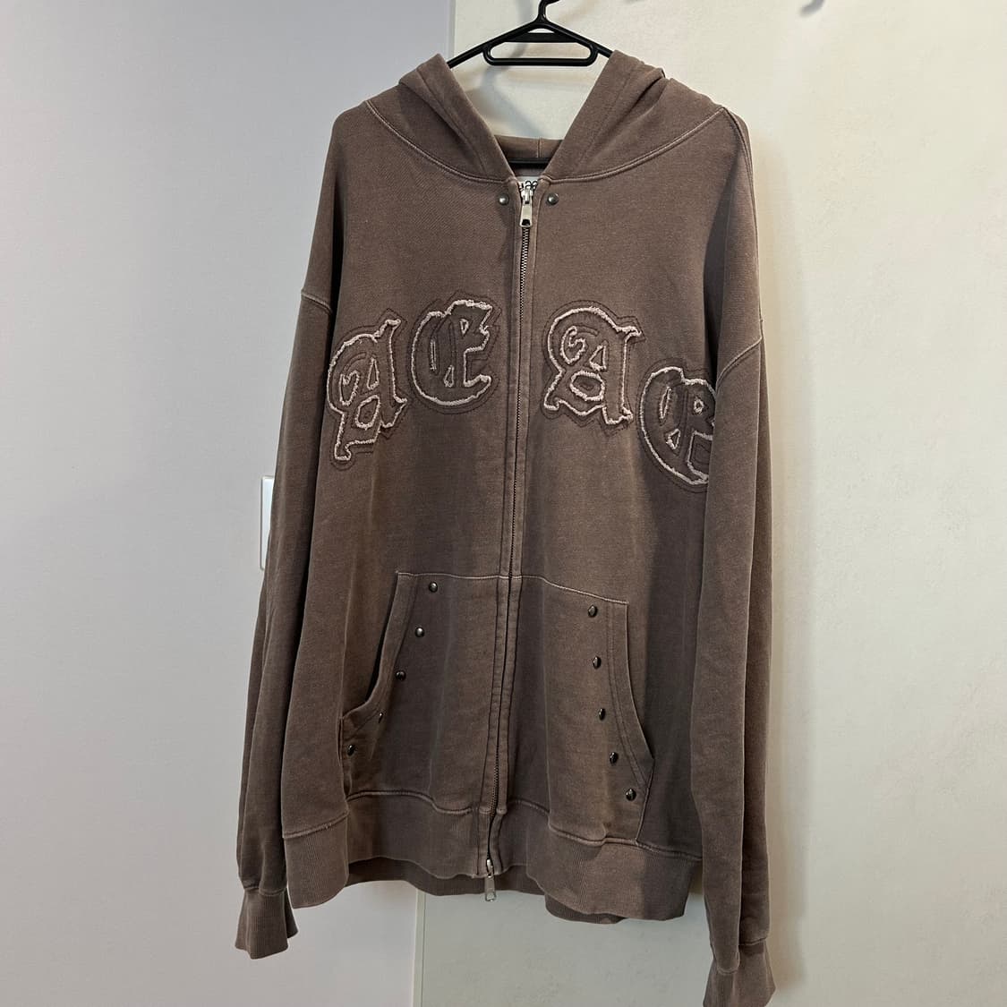 aeae 피그먼트 후드집업 브라운 size2 상품이미지2