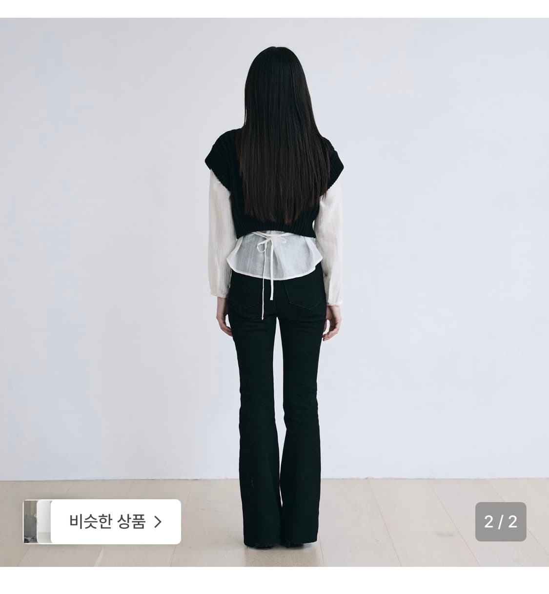 윤슬샵 flare black jean 1사이즈 상품이미지3