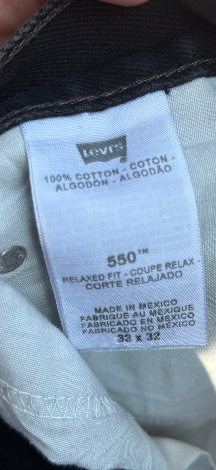 리바이스 550 흑청 33/32 상품이미지6