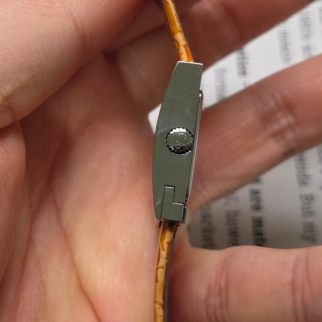 명품 크리스찬 디올 멜리스(마리스) 사각탱크 자개다이얼 쿼츠 여성용  상품이미지6