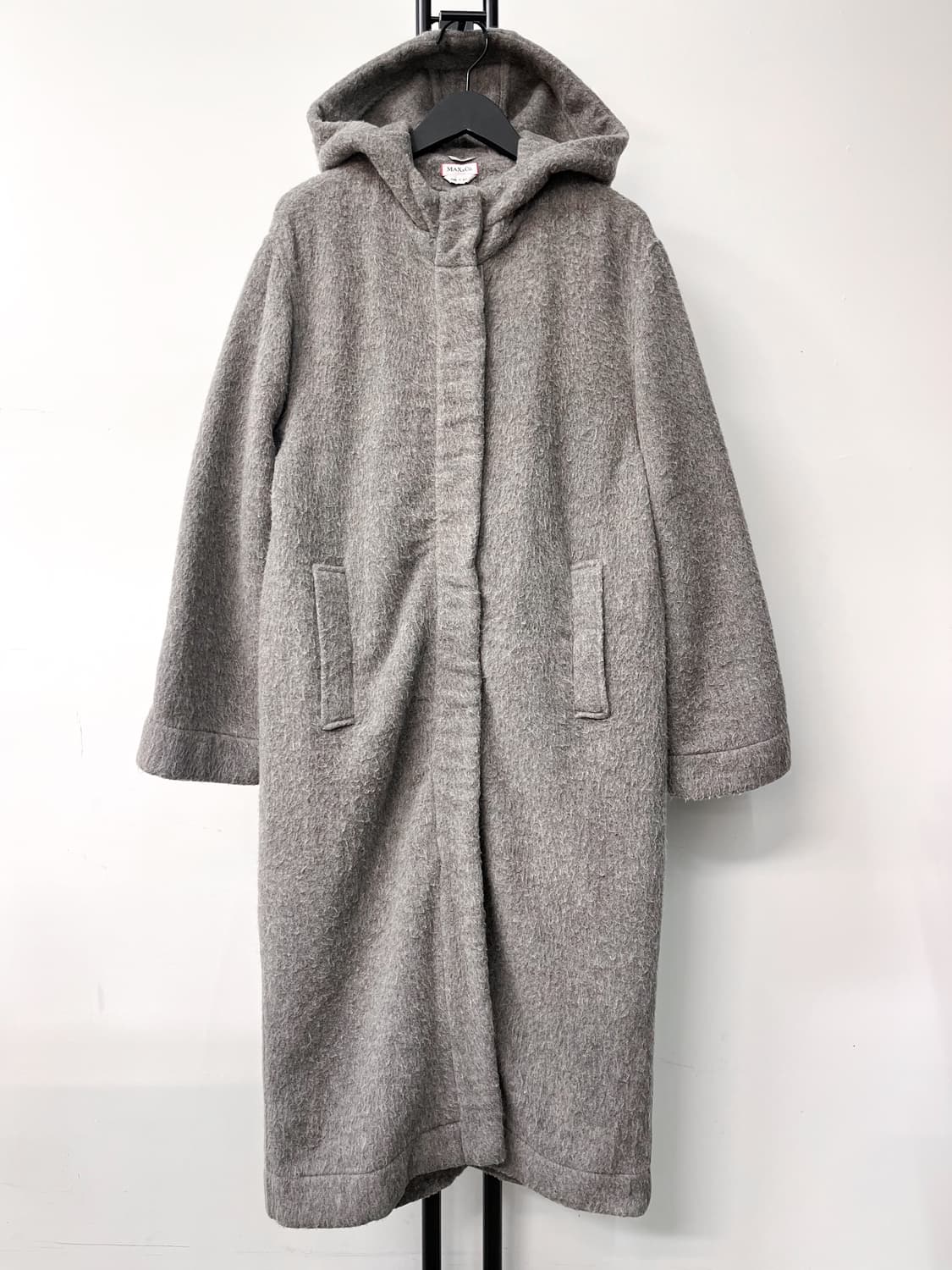 막스앤코 모헤어 라나 울 후드 코트 상품이미지1