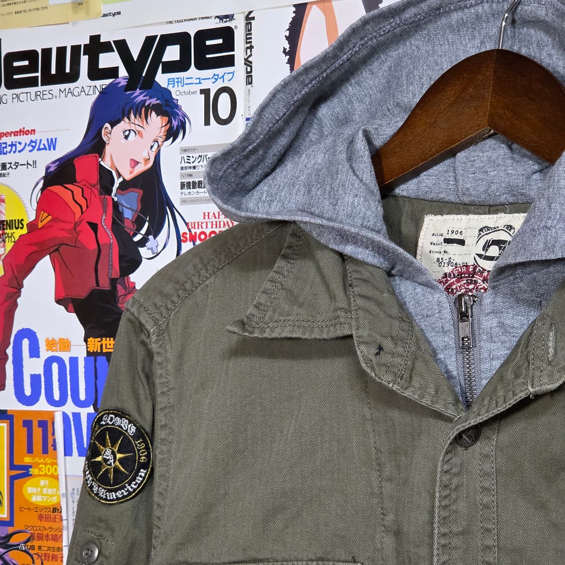 JPN 빈티지 후드 레이어드 밀리터리 셔츠 상품이미지3