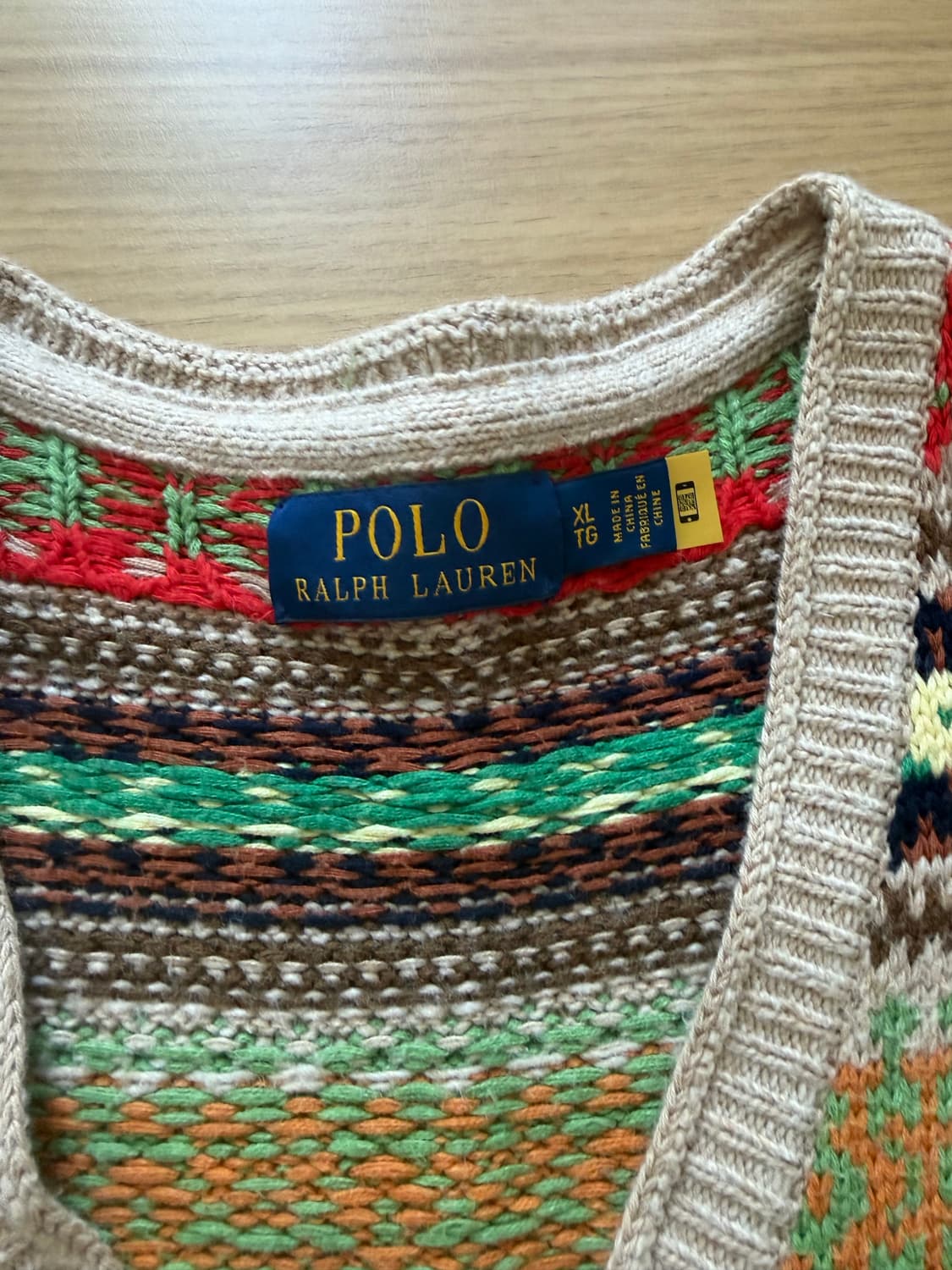 폴로 랄프로렌 페어아일 니트 베스트 XL 상품이미지3
