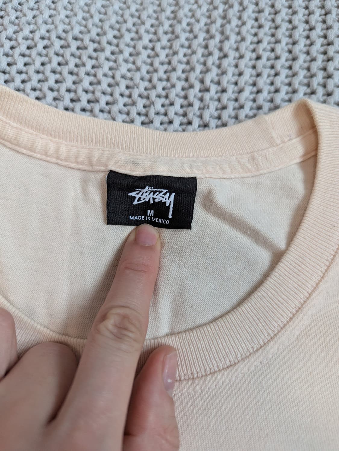 STUSSY 스투시 반팔티 핑크 M 상품이미지3