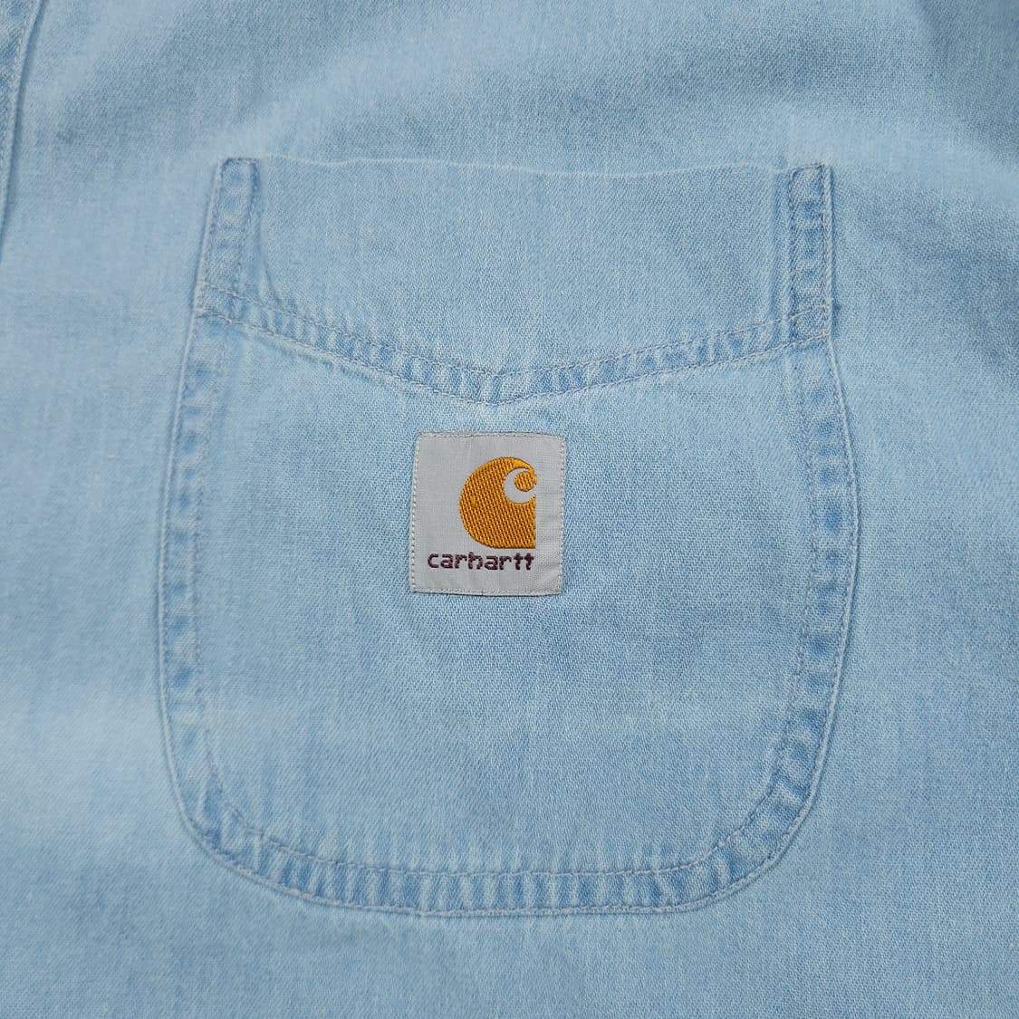 2XL(110) 칼하트 리워크 데님셔츠 연청 상품이미지3