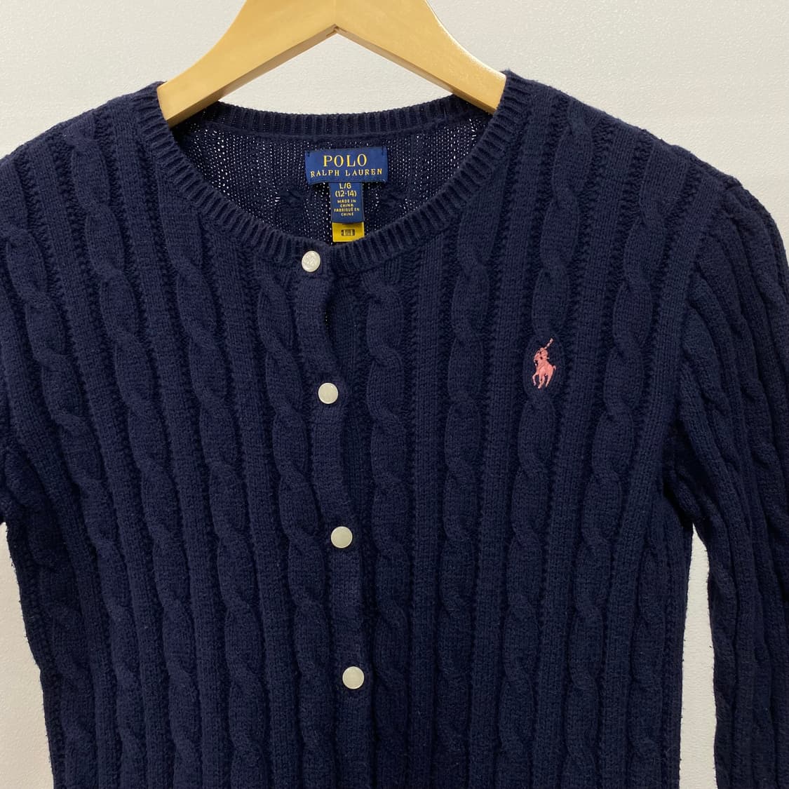 폴로 랄프로렌 QR신형 케이블 프릴 가디건 상품이미지3