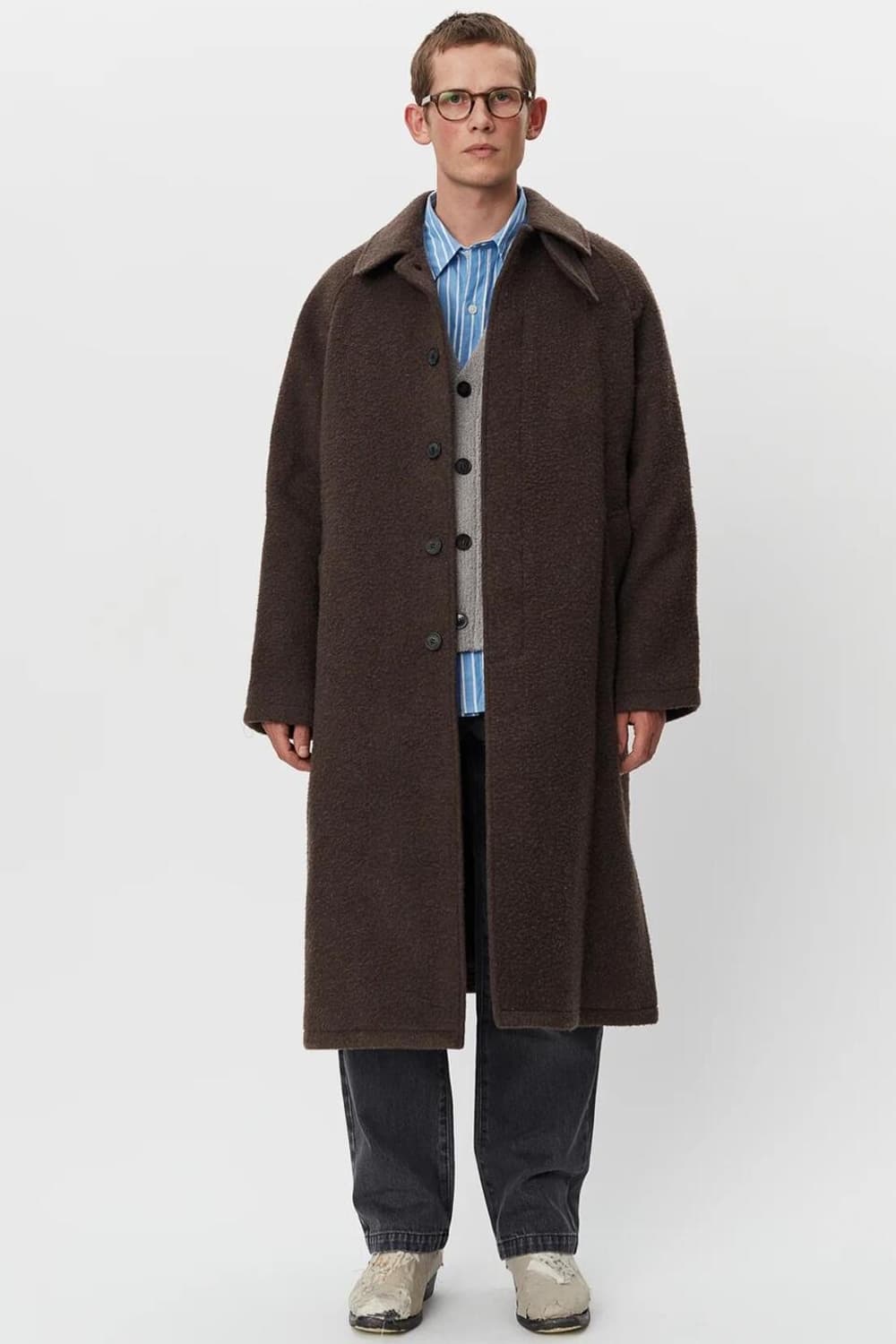 mfpen 코트 brown fuzz 상품이미지3