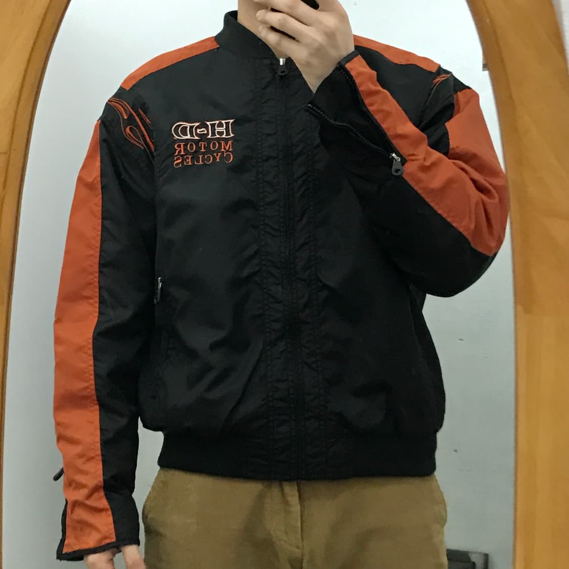 할리데이비슨 블랙 컬러링 바이커 자켓 남성 102 105 여성 오버핏 상품이미지6