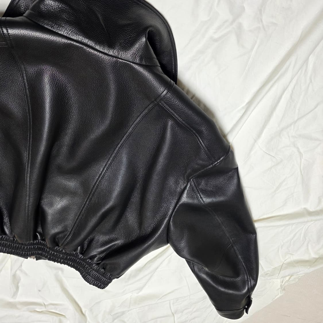 [새상품] 노이어 고트 스킨 하이넥 집업 자켓 / 블랙 / 52사이즈 상품이미지6