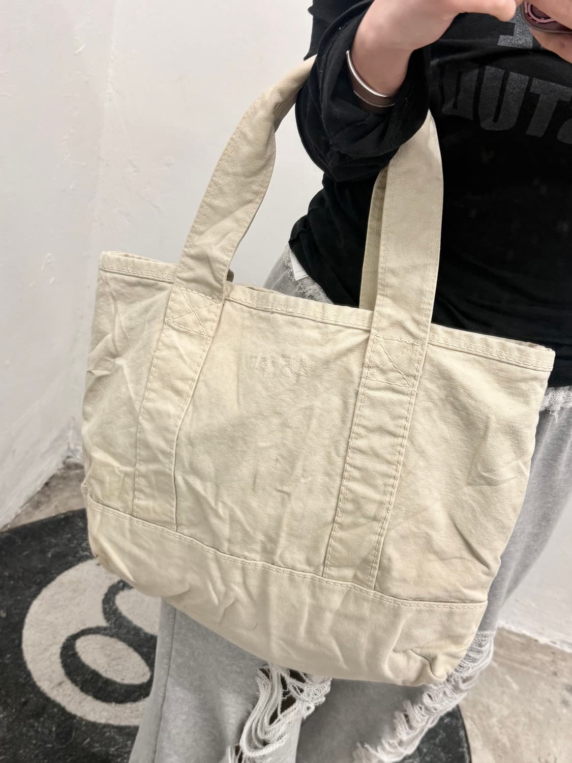 45rpm 헤비 캔버스 로고백 *레어 상품이미지3