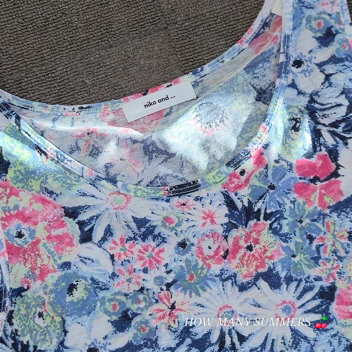 Niko and 플라워 패턴 슬리브리스  상품이미지4