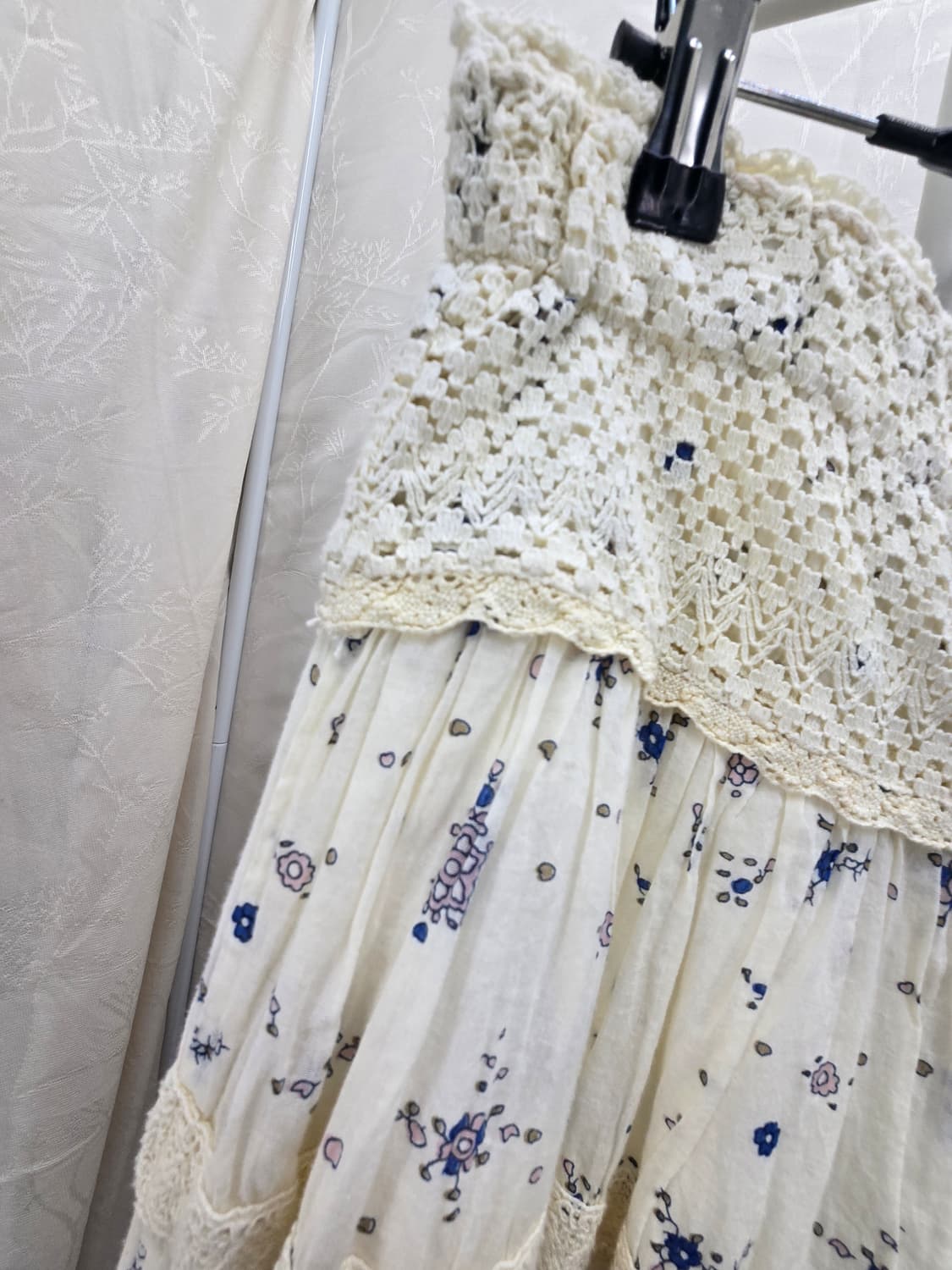 fika 플라워 패턴 롱 스커트 레이스 아이보리 상품이미지9