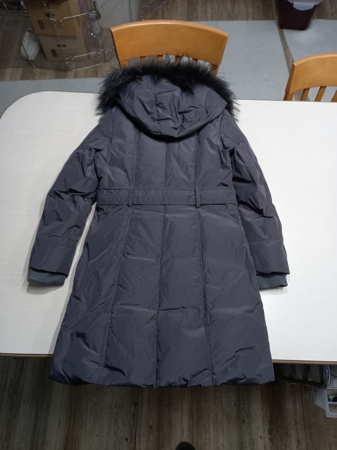 M90 HERA 구스다운 라쿤퍼 롱패딩 다크그레이 M-982 상품이미지2