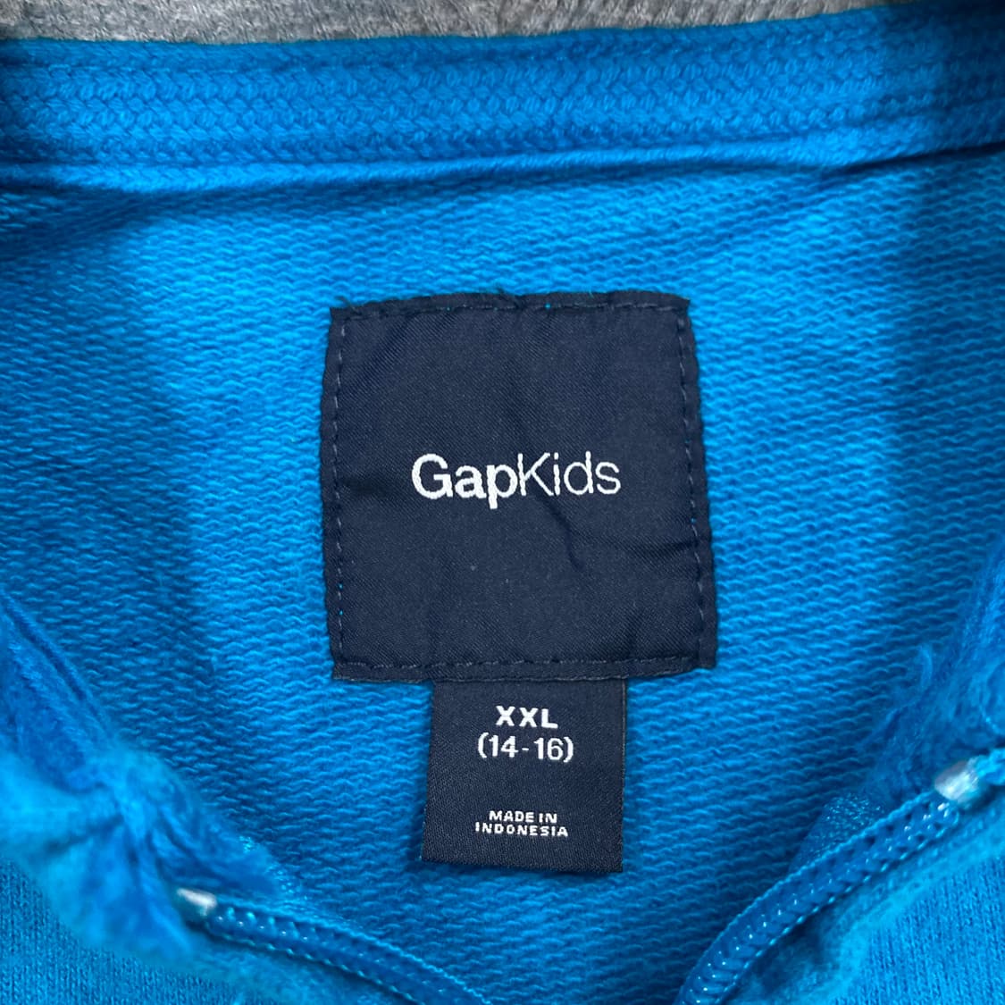 GAP 스카이 컬러 스펠아웃 빅로고 후드 집업 상품이미지3