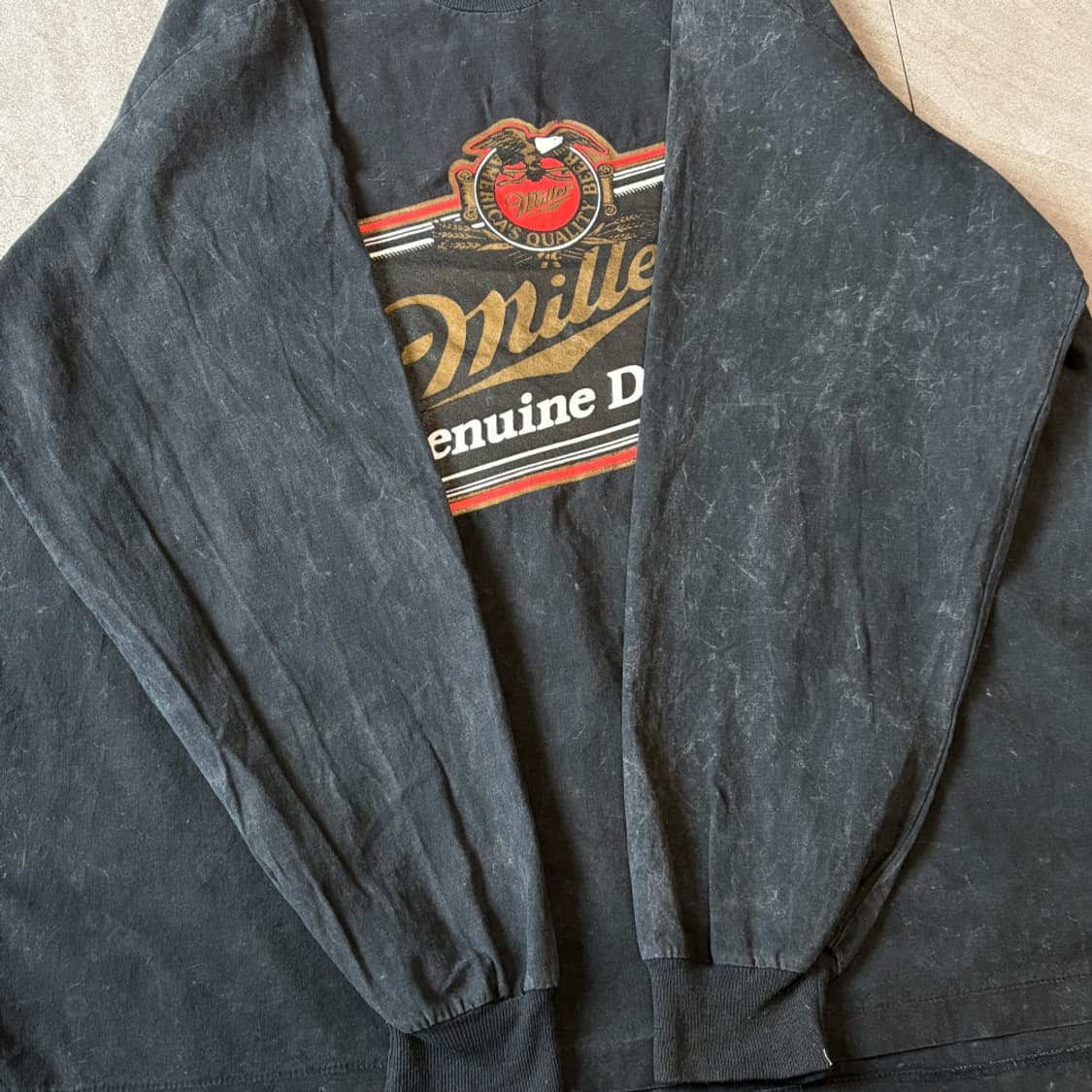 90년대 미국 생산 밀러 블랙 롱 슬리브 긴팔티 상품이미지9