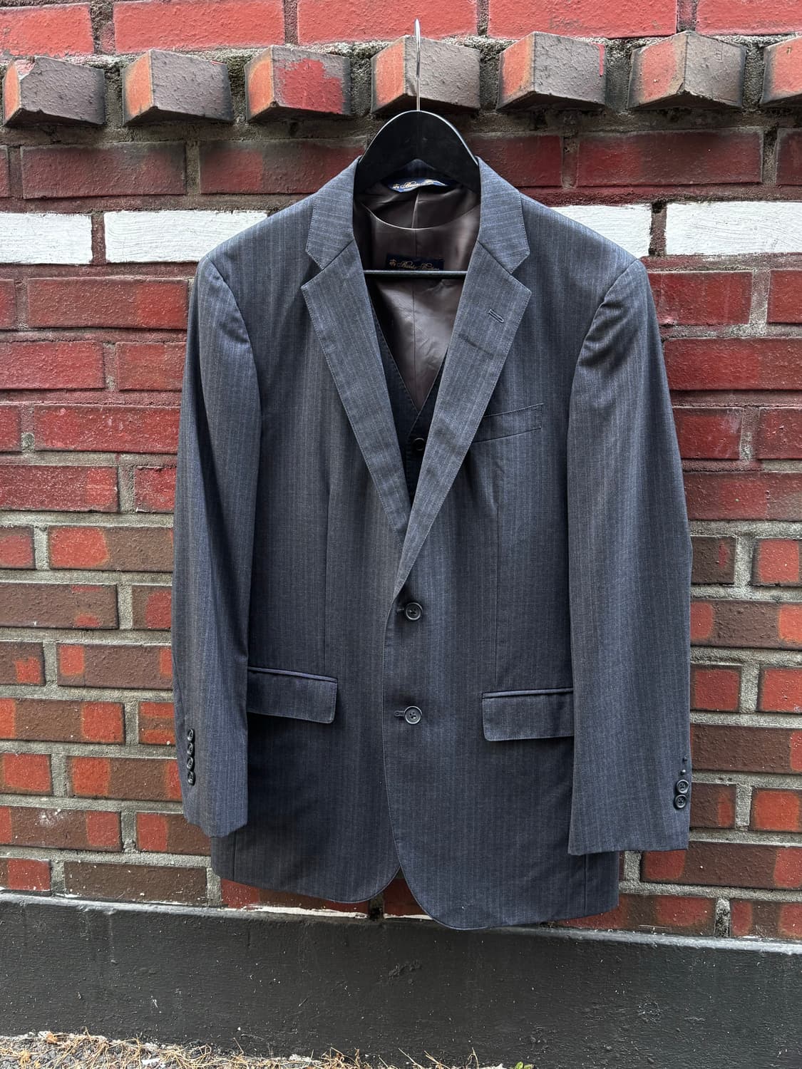 브룩스브라더스 3피스 스트라이프 수트 셋업 상품이미지2