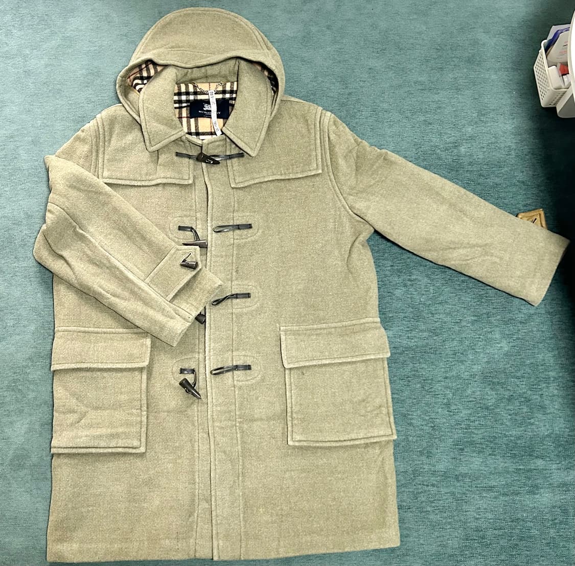 버버리 모직 더플 후드 코트 상품이미지1