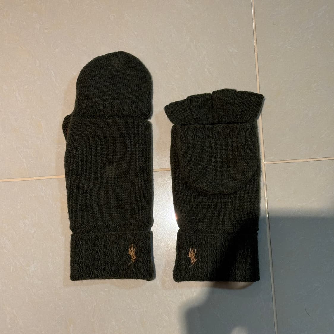 폴로 랄프로렌 컨버터블 핑거 글러브 장갑 (올리브색) 상품이미지2