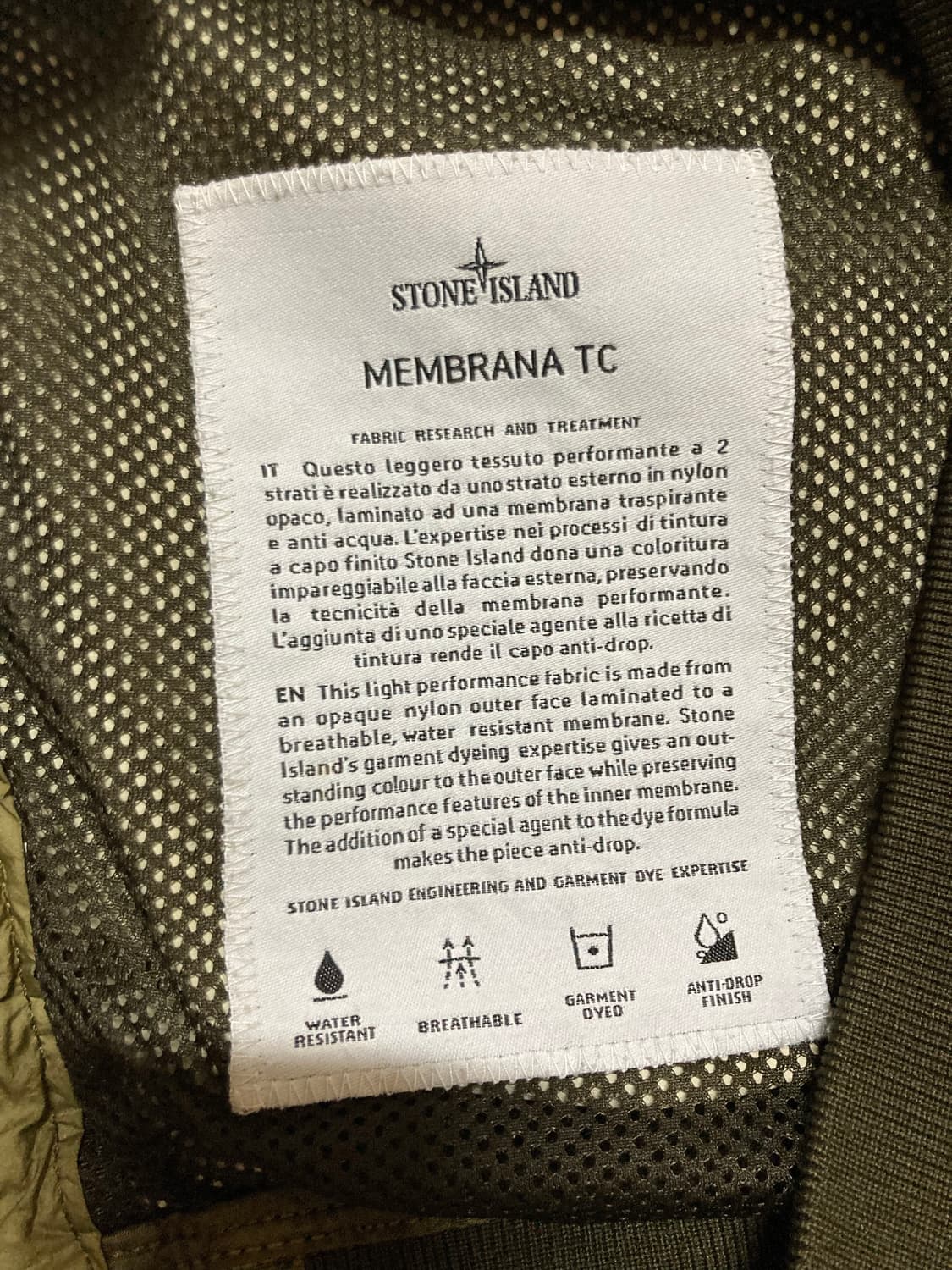 스톤 아일랜드 멤브라나 나일론 바람막이 상품이미지4