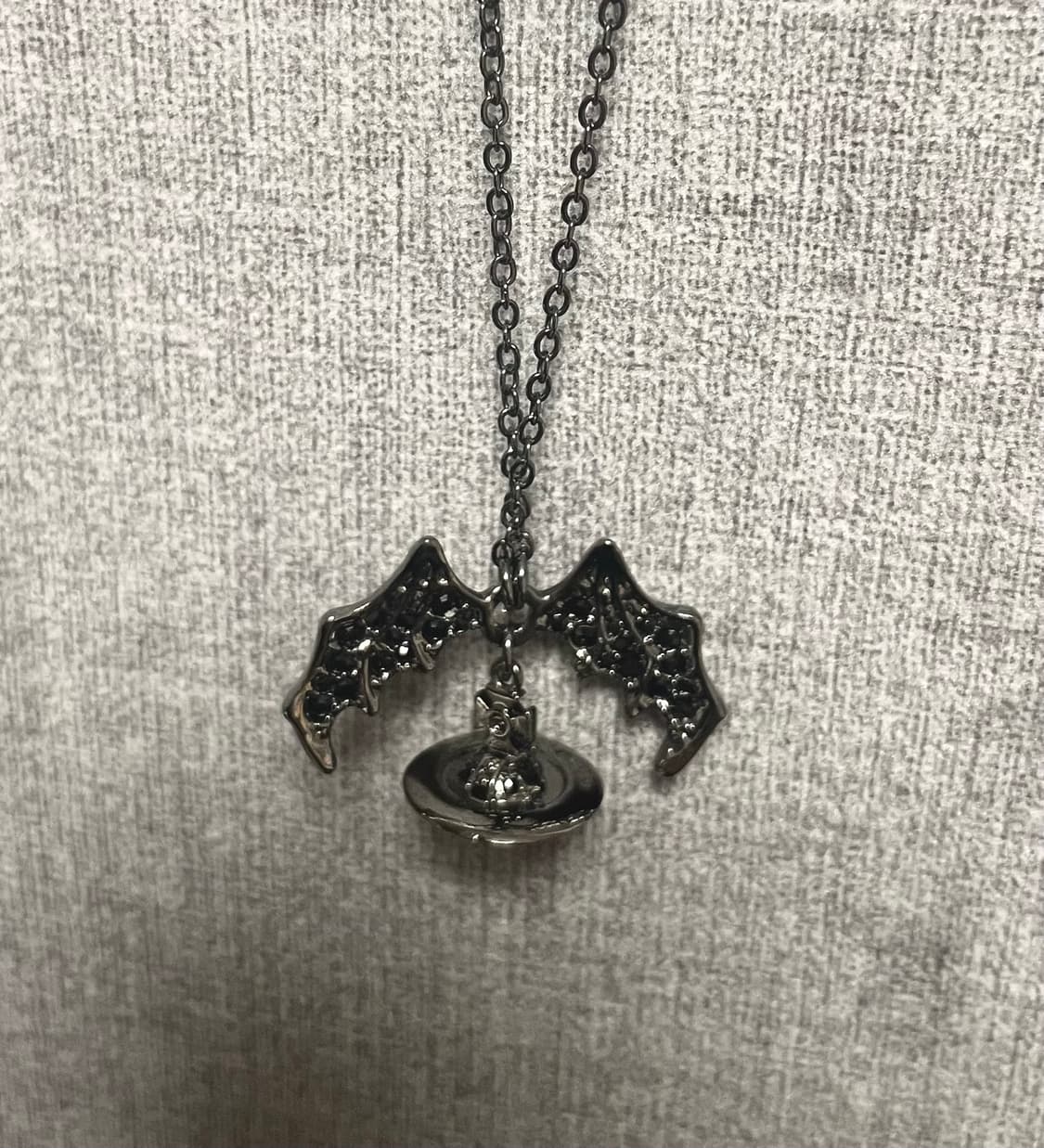 비비안웨스트우드 박쥐 블랙 큐빅 목걸이 네크리스 상품이미지1