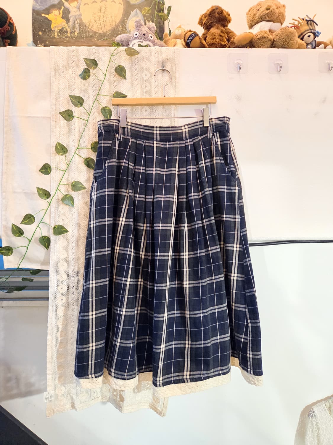 너드 체크 스커트 상품이미지1