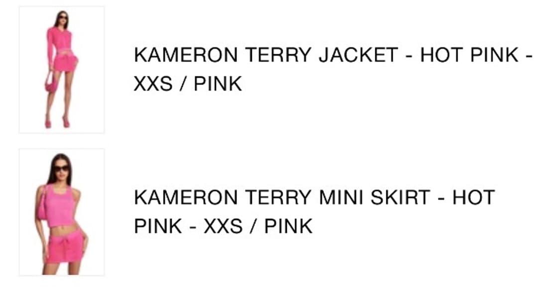 iamgia 아이엠지아 핑크 테리 셋업 xxs 상품이미지6