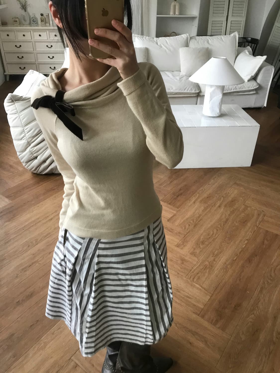 vintage stripe pattern skirt 상품이미지8