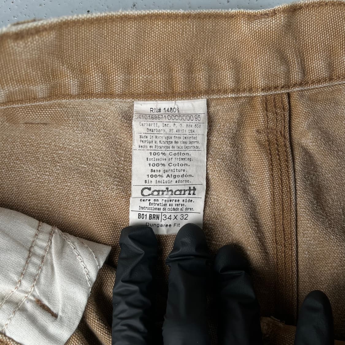 칼하트 브라운 더블니 카펜터 팬츠 B01BRN 상품이미지5
