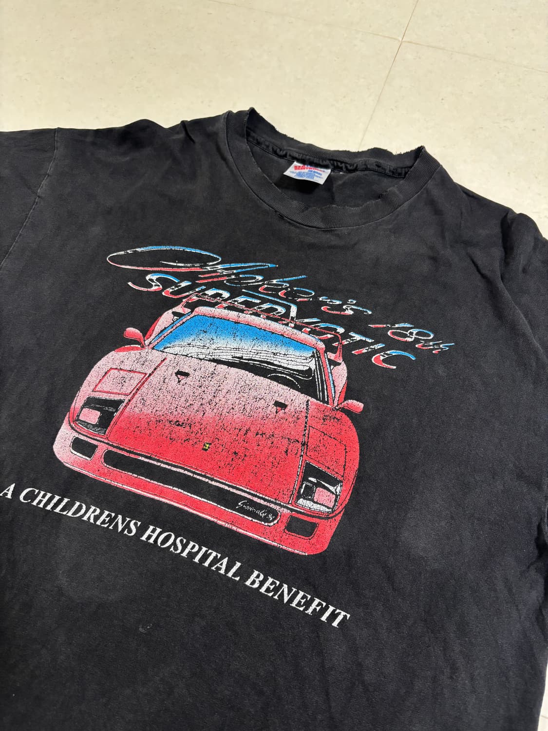 Usa 90s 빈티지 페라리 F40 프린팅 티셔츠 상품이미지3