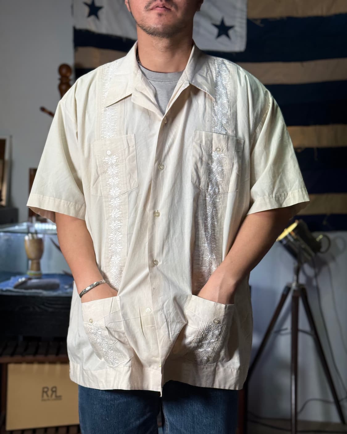 80-90's Orzini 구아야베라 셔츠 3X 상품이미지6