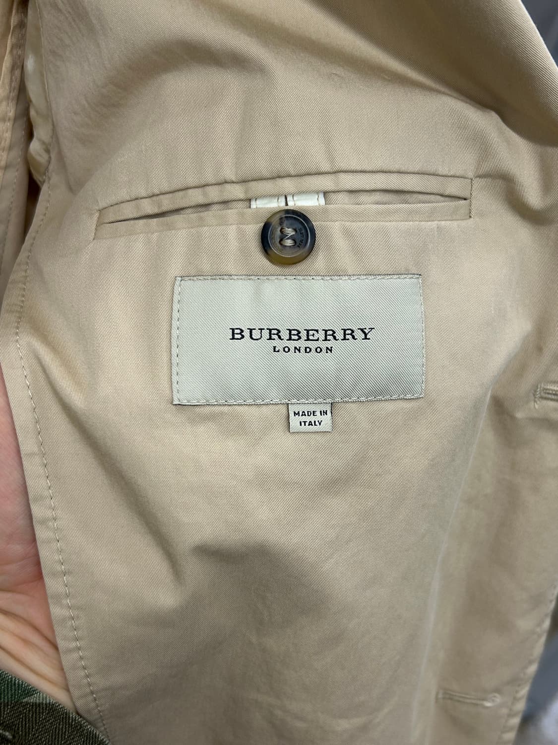 Burberry (버버리) 베이지색 면 혼방 남성 블레이저 상품이미지8