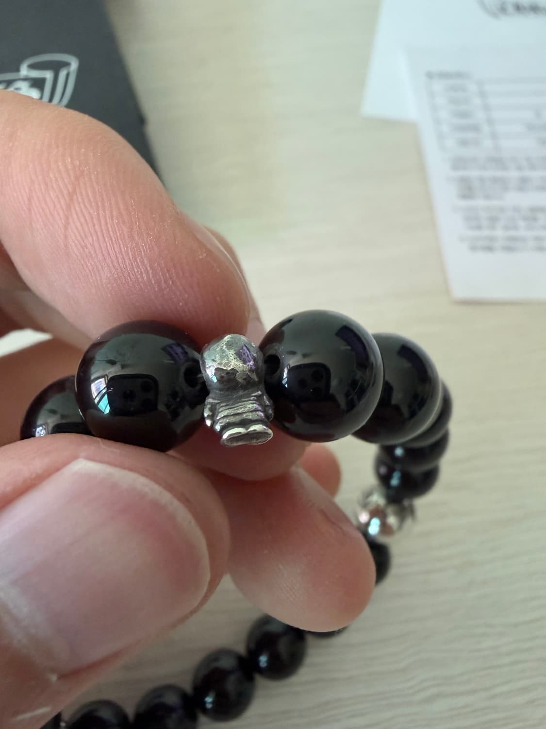 크롬하츠 포티 오닉스 비즈 팔찌 10mm 상품이미지6