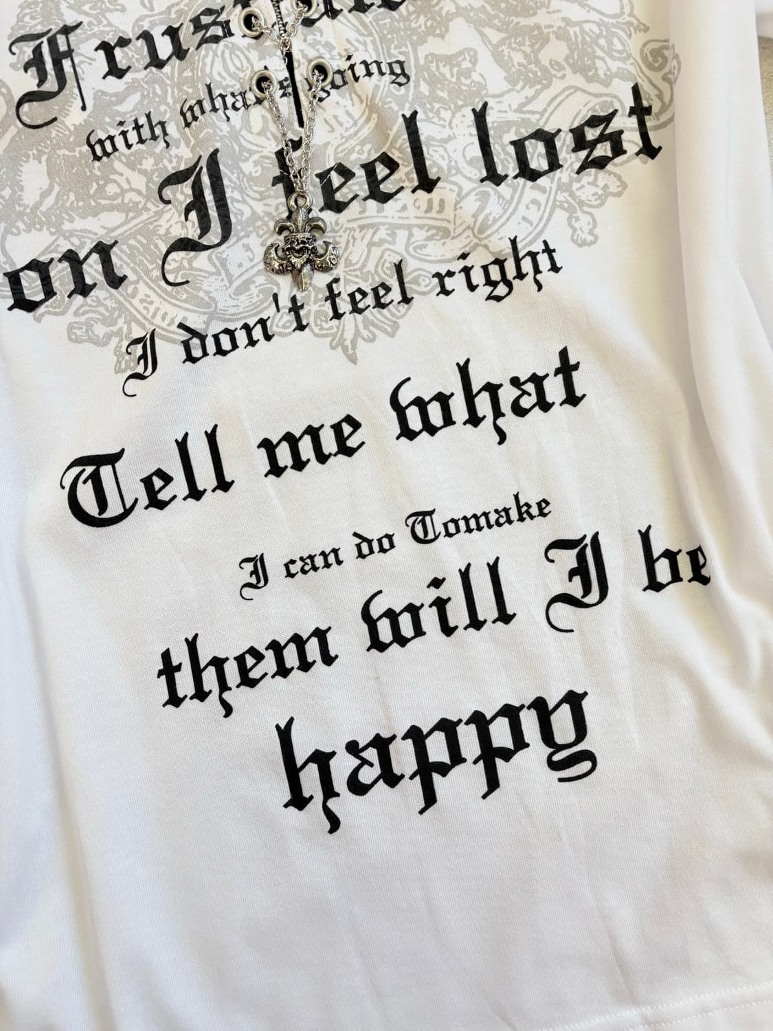 y2k 레터링 레이어드 롱슬리브 상품이미지3