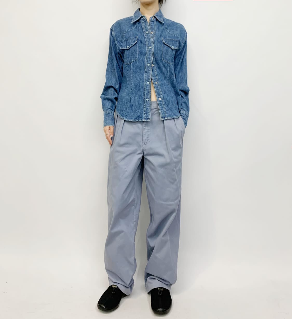 90's MILK BAR CLUB 데님 셔츠 상품이미지2