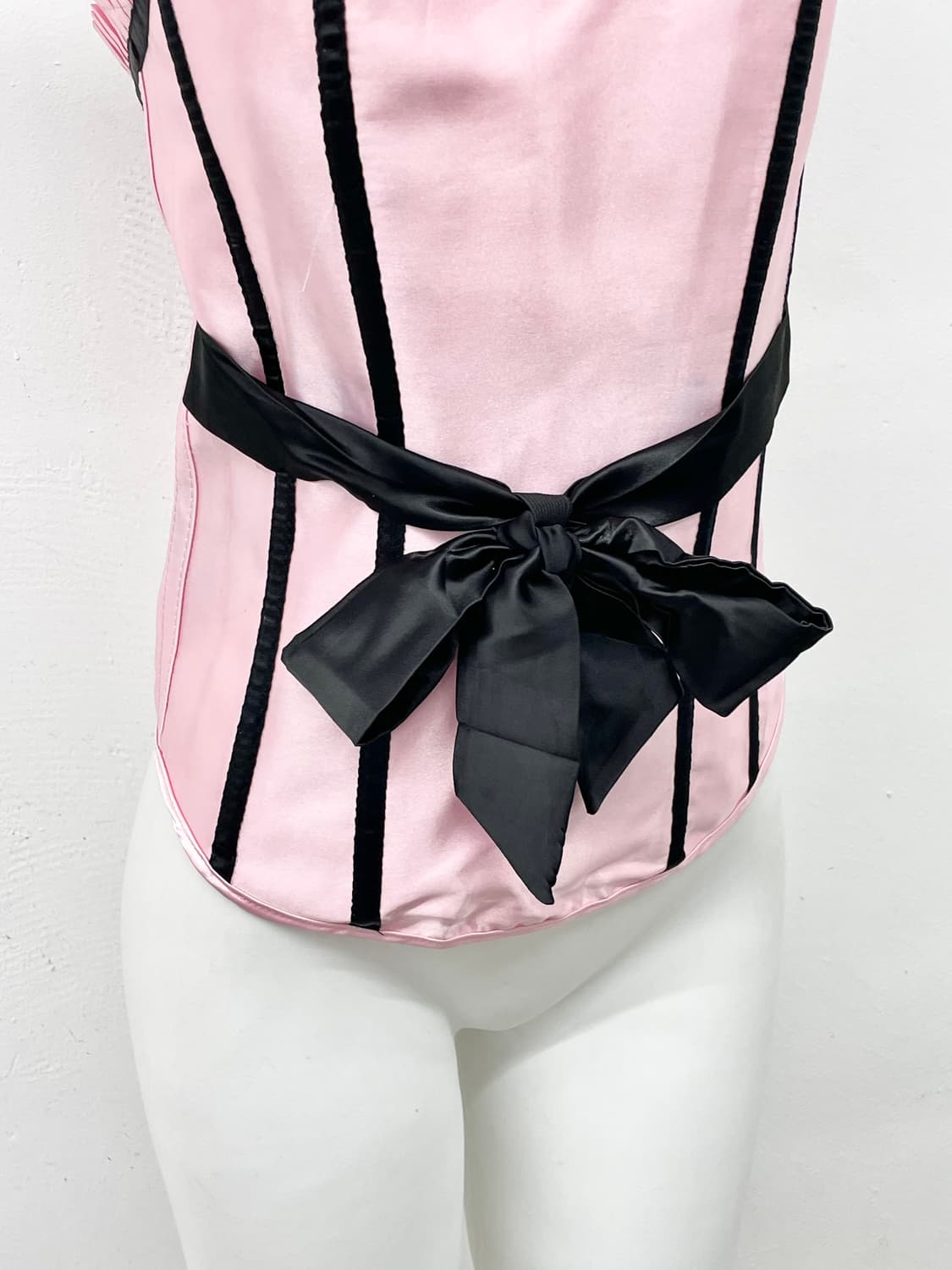히메갸루 핑크 새틴 리본 코르셋 상품이미지3
