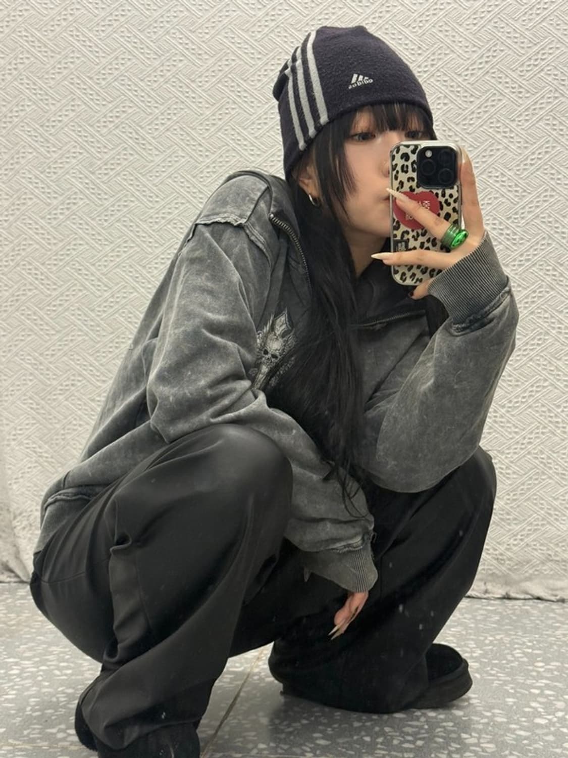 아디다스 스트릿 힙합 캐주얼 삼선 비니 C08514 상품이미지1