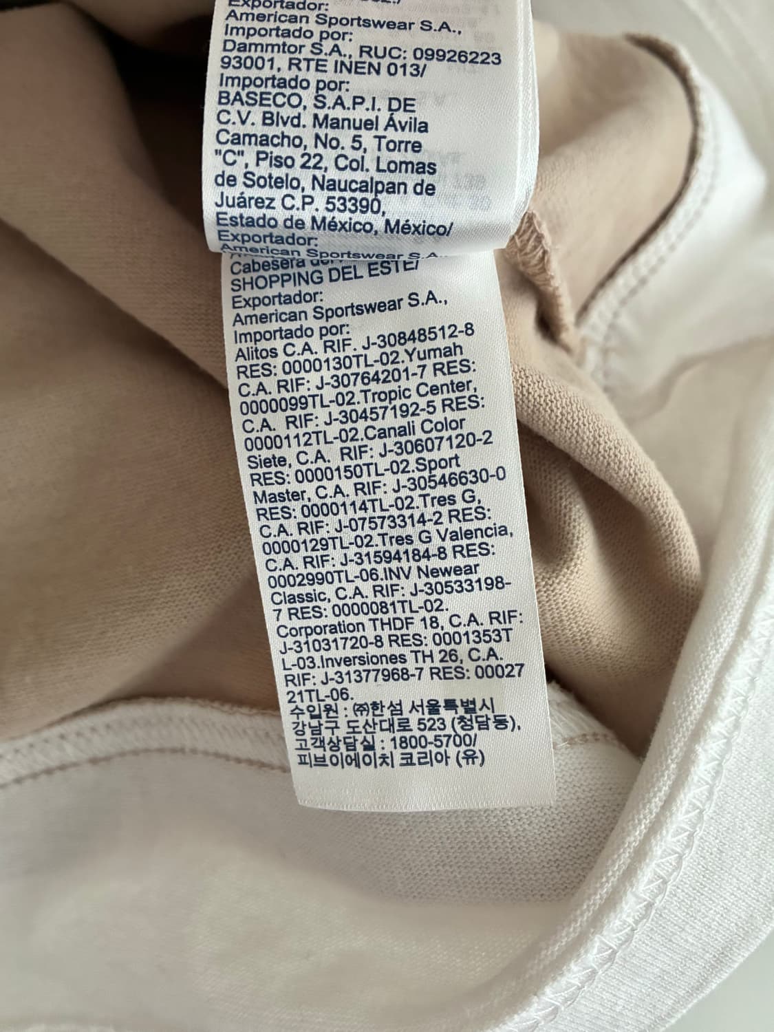 XXL) 타미진스 레이어드 반팔 티셔츠 베이지 상품이미지7